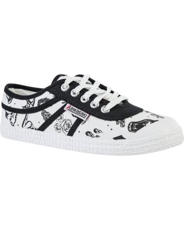Woman and Man Zapatillas deporte KAWASAKI TATTOO CANVAS SHOE K202420 1002 WHITE