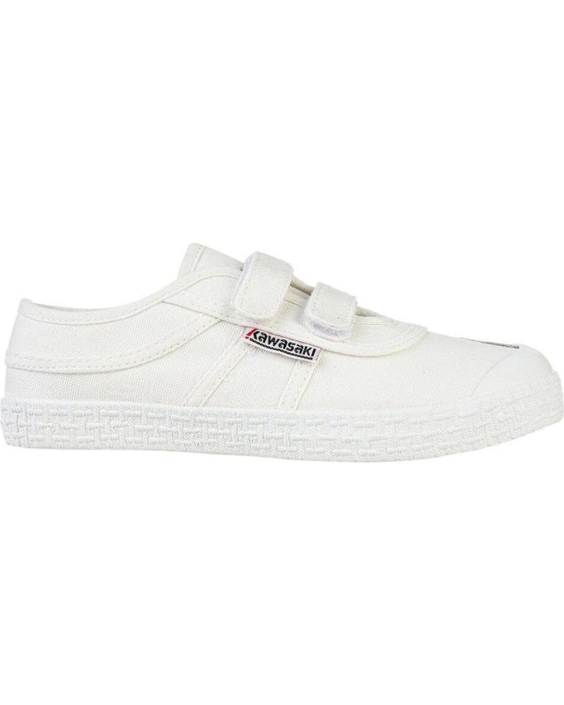 Deportivas de Niña y Niño KAWASAKI ORIGINAL KIDS SHOE W-VELCRO K202432 1002S WHITE SOLID