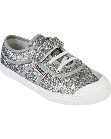 Sportif pour Fille KAWASAKI GLITTER KIDS SHOE W-ELASTIC K202586 8889 SILVER