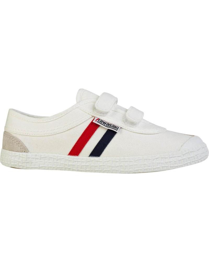 Deportivas de Mujer y Niña y Niño KAWASAKI RETRO SHOE W-VELCRO K204505 1002 WHITE