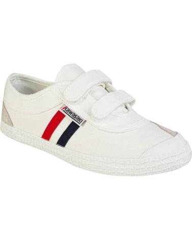 Deportivas de Mujer y Niña y Niño KAWASAKI RETRO SHOE W-VELCRO K204505 1002 WHITE
