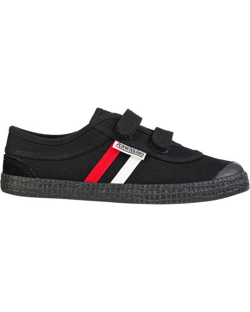 Deportivas de Mujer y Niña y Niño KAWASAKI RETRO SHOE W-VELCRO K204505 1001S BLACK SOLID