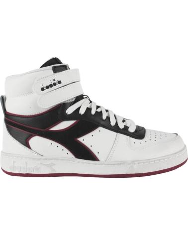 Zapatillas deporte de Hombre DIADORA MAGIC BASKET MID ICONA LEATHER C5019 BLANCO-BURDEOS