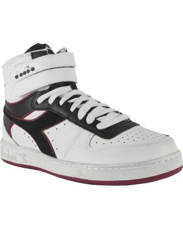 Zapatillas deporte de Hombre DIADORA MAGIC BASKET MID ICONA LEATHER C5019 BLANCO-BURDEOS