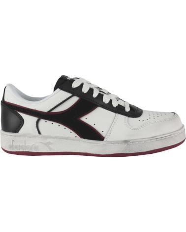 Zapatillas deporte de Hombre DIADORA MAGIC BASKET LOW ICONA LEATHER C5019 BLANCO-BURDEOS
