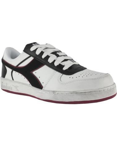 Zapatillas deporte de Hombre DIADORA MAGIC BASKET LOW ICONA LEATHER C5019 BLANCO-BURDEOS