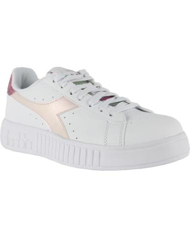 Zapatillas deporte de Mujer DIADORA STEP P GLITTER RAINBOW C3113 BLANCO-ROSA
