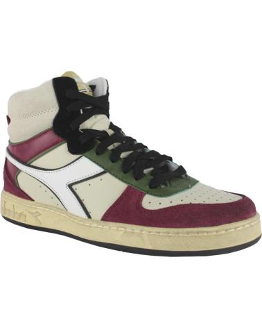 Sapatilhas de Homem DIADORA MAGIC BASKET MID LEGACY 501 179008 01 C9986 CLOUD CREAM-RHUB C9986 CLOUD CREAM-RHUBARB-BLACK