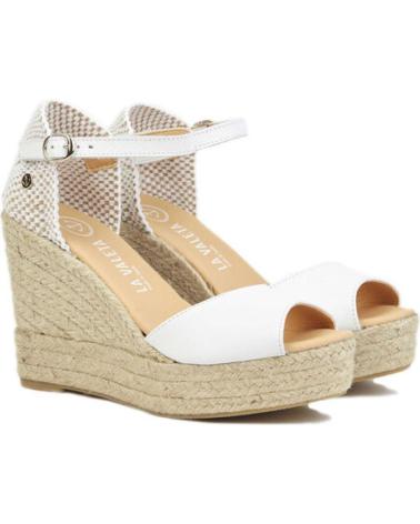 Sandalias de Mujer LA VALETA CHARLENE PEEP TOE BLANCO