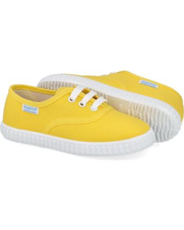 Sportif pour Fille et Garçon ANGELITOS 121 ZAPATILLAS DE CORDONES PA AMARILLO