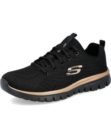 Esportes  de Mulher skechers 12615 GRACEFUL - GET CONNECTED NEGRO-ORO
