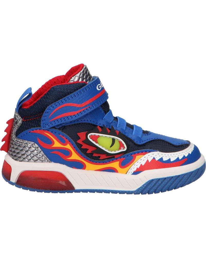 boy Mid boots geox BOTINES J INEK DRAGON LUMINOSO J369CD ROYALRED