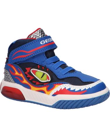 boy Mid boots geox BOTINES J INEK DRAGON LUMINOSO J369CD ROYALRED