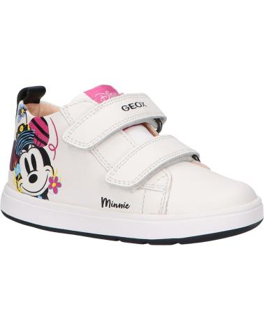 Esportes  de Menina GEOX B364CB 00085 B BIGLIA C0404 WHITE-BLACK