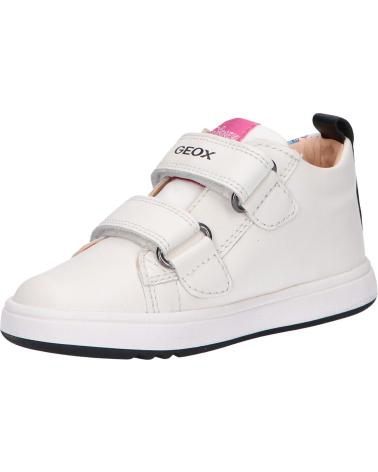 Esportes  de Menina GEOX B364CB 00085 B BIGLIA C0404 WHITE-BLACK