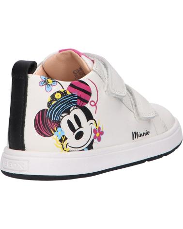 Esportes  de Menina GEOX B364CB 00085 B BIGLIA C0404 WHITE-BLACK