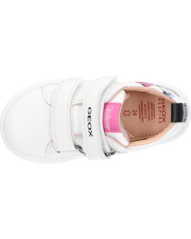 Esportes  de Menina GEOX B364CB 00085 B BIGLIA C0404 WHITE-BLACK