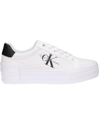Scarpe sport per Donna CALVIN KLEIN YW0YW00821 BOLD VULC FLATFORM YBR BRIGHT WHITE-BLACK