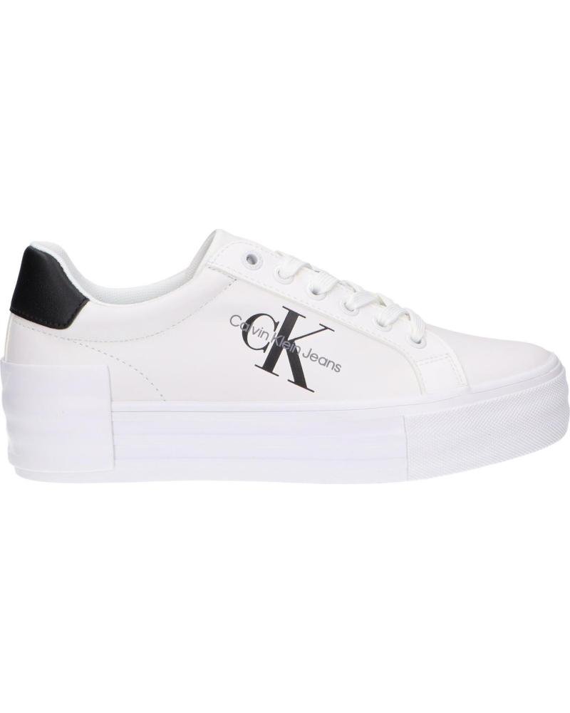 Scarpe sport per Donna CALVIN KLEIN YW0YW00821 BOLD VULC FLATFORM YBR BRIGHT WHITE-BLACK