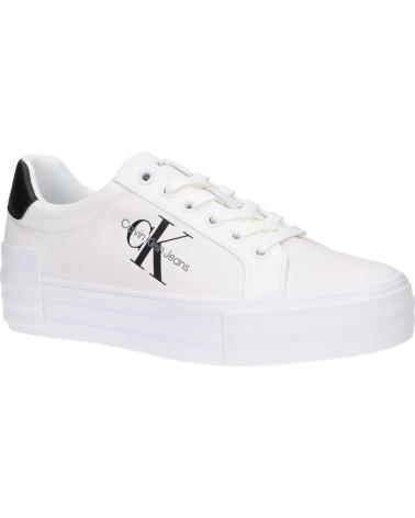 Scarpe sport per Donna CALVIN KLEIN YW0YW00821 BOLD VULC FLATFORM YBR BRIGHT WHITE-BLACK
