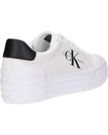 Scarpe sport per Donna CALVIN KLEIN YW0YW00821 BOLD VULC FLATFORM YBR BRIGHT WHITE-BLACK
