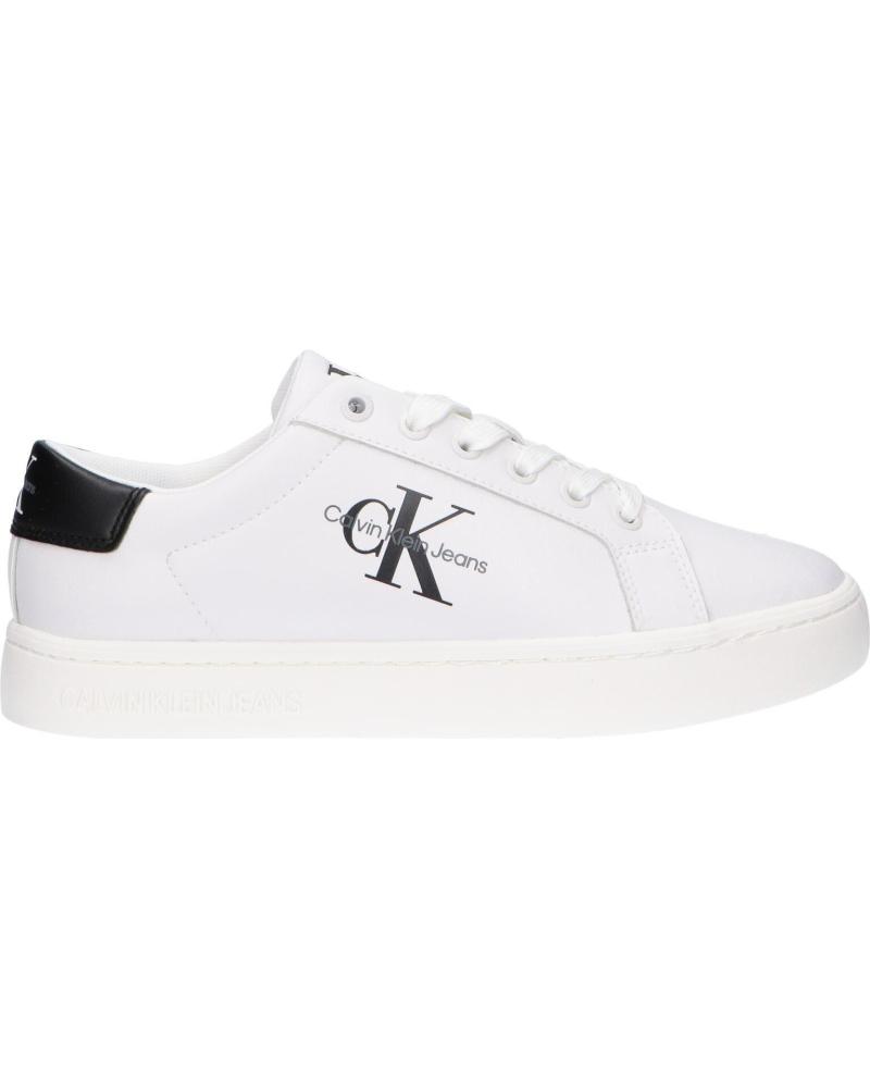 Zapatillas deporte pour Femme CALVIN KLEIN YW0YW01269 CLASSIC CUPSOLE YBR BRIGHT WHITE-BLACK