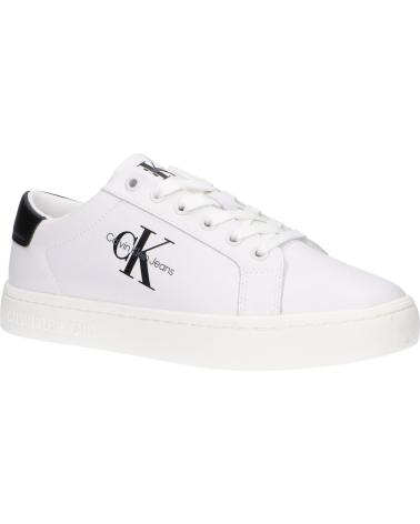Zapatillas deporte pour Femme CALVIN KLEIN YW0YW01269 CLASSIC CUPSOLE YBR BRIGHT WHITE-BLACK