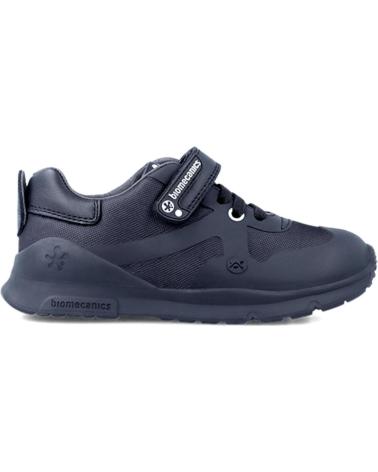 girl and boy Trainers BIOMECANICS ZAPATO COLEGIAL CON VELCRO NEGRO REJILLA