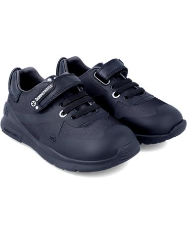 girl and boy Trainers BIOMECANICS ZAPATO COLEGIAL CON VELCRO NEGRO REJILLA