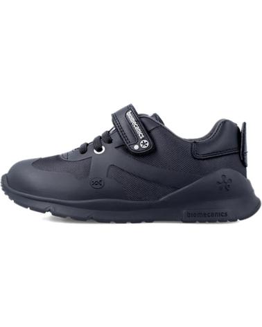 girl and boy Trainers BIOMECANICS ZAPATO COLEGIAL CON VELCRO NEGRO REJILLA