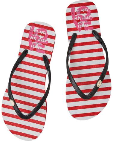 INFRADITO PEPE JEANS RAKE LOVE RIGHE ROSSE RED