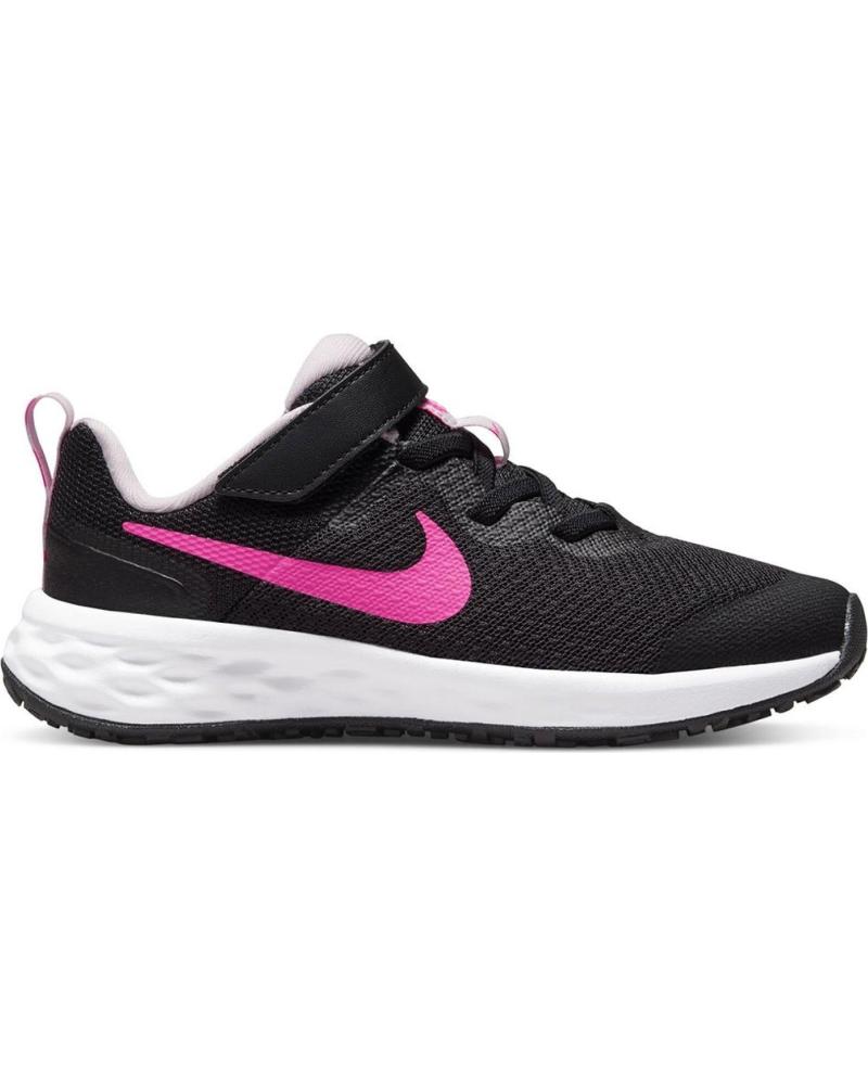 Sportif pour Fille NIKE DEPORTIVA DD1095 CON VELCRO PARA NINA NEGRO ROSA