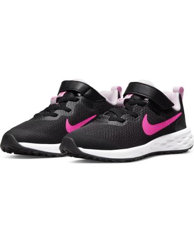 Sportif pour Fille NIKE DEPORTIVA DD1095 CON VELCRO PARA NINA NEGRO ROSA