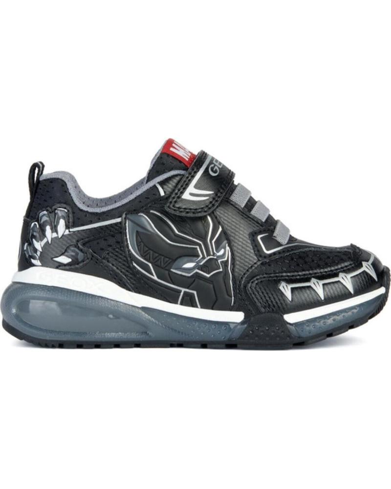 Sportif pour Garçon GEOX DEPORTIVA PANTERA NEGRA CON LUZ BLACK-SILVER