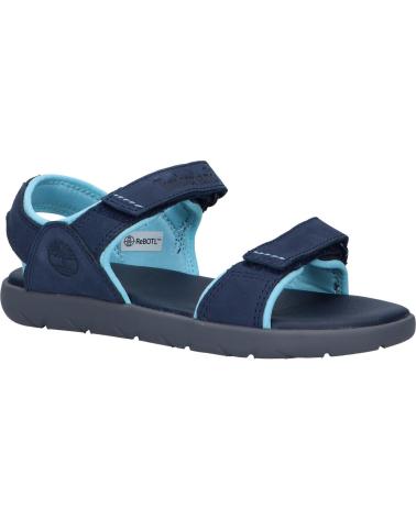 Sandalen für Damen und Mädchen und Junge TIMBERLAND A43FH NUBBLE NAVY NUBUCK