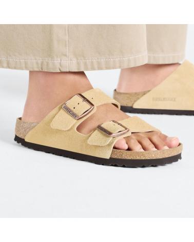 Woman and Man Flip flops BIRKENSTOCK CHANCLAS ARIZONA VL LATTE CREAM