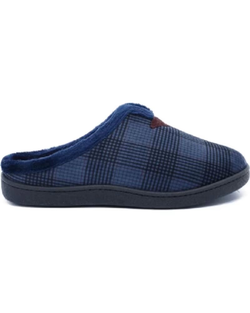 Hausschuhe-De-Hombre-PLUMAFLEX-FLUMAFLEX---ZAPATILLA-HOMBRE-CUADROS-AZUL-Y-NEGRO-MARINO