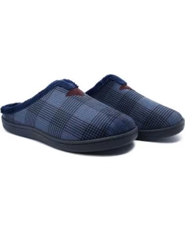 Hausschuhe-De-Hombre-PLUMAFLEX-FLUMAFLEX---ZAPATILLA-HOMBRE-CUADROS-AZUL-Y-NEGRO-MARINO