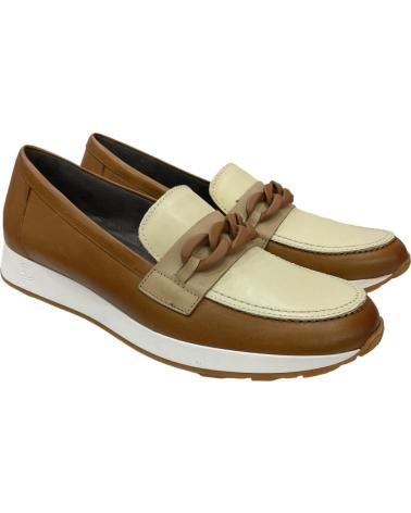 Woman shoes PITILLOS MOCASINES PIEL COMBINADO CUERP CUERO-CREMA-A-TAUPE