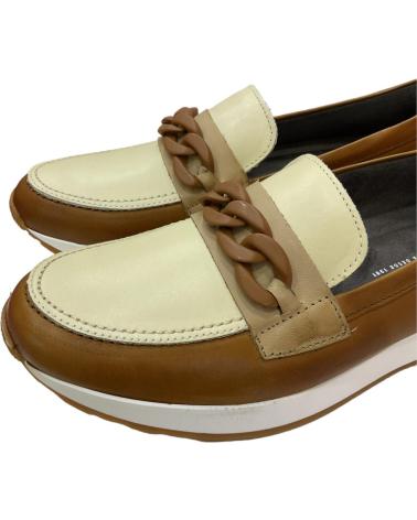Woman shoes PITILLOS MOCASINES PIEL COMBINADO CUERP CUERO-CREMA-A-TAUPE