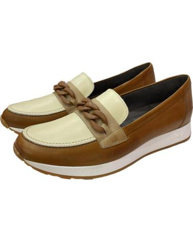 Woman shoes PITILLOS MOCASINES PIEL COMBINADO CUERP CUERO-CREMA-A-TAUPE