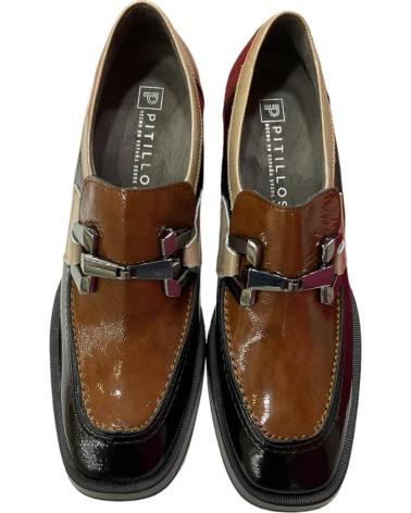 Woman shoes PITILLOS 5484 ZAPATOS DE MUJER NEGRO PIEL NEGRO