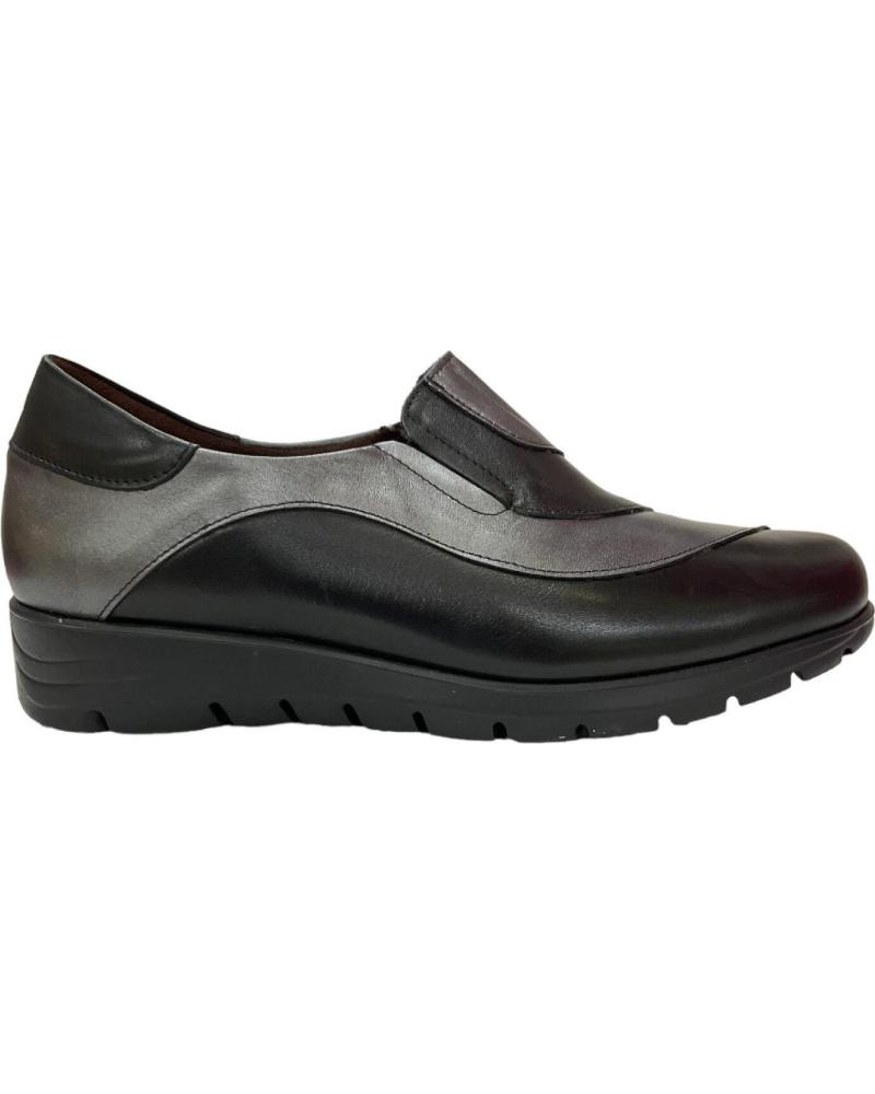 Chaussures pour Femme PITILLOS 2701 ZAPATOS DE MUJER NEGRO Y PLOMO PIEL NEGRO Y PLOMO