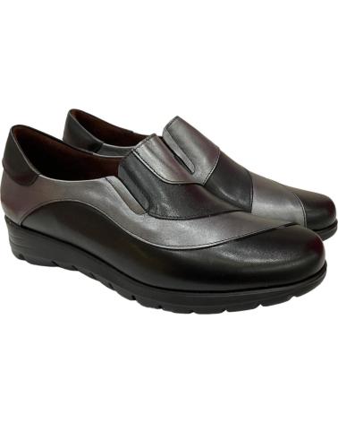 Chaussures pour Femme PITILLOS 2701 ZAPATOS DE MUJER NEGRO Y PLOMO PIEL NEGRO Y PLOMO