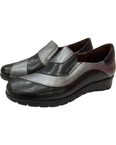 Chaussures pour Femme PITILLOS 2701 ZAPATOS DE MUJER NEGRO Y PLOMO PIEL NEGRO Y PLOMO