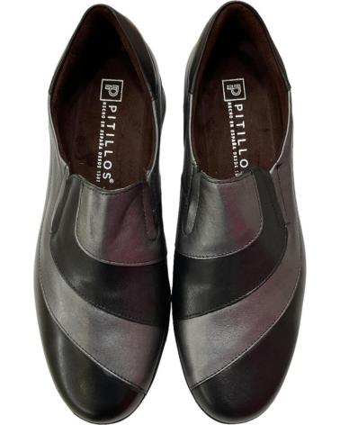 Chaussures pour Femme PITILLOS 2701 ZAPATOS DE MUJER NEGRO Y PLOMO PIEL NEGRO Y PLOMO
