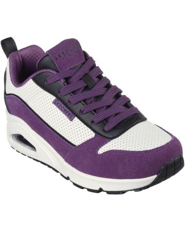 Sportschuhe für Damen SKECHERS 177105S UNO TWO MUCH FUN -BLANCO LILA