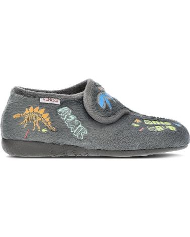 Hausschuhe für Mädchen und Junge VUL-LADI PANTUFLAS VULLADI 4241 DINO GRIS