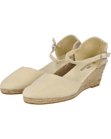 Woman Sandals L&R SHOES LR SHOES Q-8 ALPARGATAS YUTE MUJER BEIG