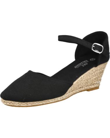 Sandalen für Damen L&R SHOES LR SHOES Q-8 ALPARGATAS CUNAS MUJER NEGRO